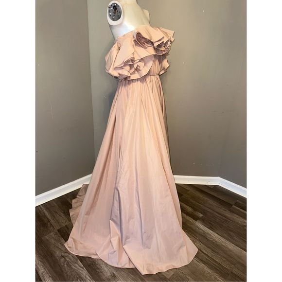 Jason Wu Collection Off-The-Shoulder Ruffle Taffeta Gown - Picture 9 of 13